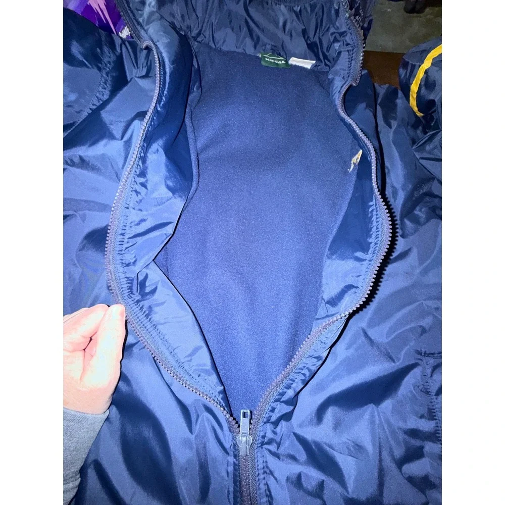 VTG Kocal Michigan Wolverines‎ Jacket Navy Blue Yellow Hooded Raincoat XL - Picture 11 of 13